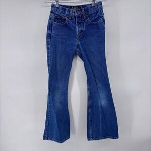 LEI Jeans Girls Size 12 Blue‎ Denim Flare Leg Y2K Kids